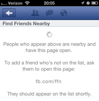 Facebook Find Friends Nearby